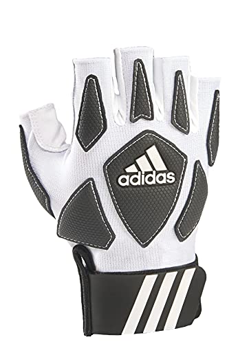 adidas Youth Scorch Destroy 2 Halbfinger Lineman's Handschuh, Weiß/Schwarz, Größe S von adidas