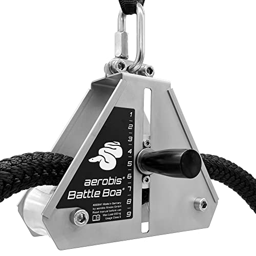 aerobis® Battle Boa - Battle Rope Seiltrainer - Battle Ropes bis 60 mm als Trainingsgerät für Kraft und Ausdauer - frei einstellbarer Widerstand - Indoor & Outdoor von aerobis