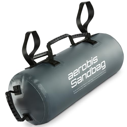 aerobis® Fitness Sandbag - instabiles Krafttraining - bis zu 30kg Trainingsgewicht - Gewichtssack - Power Bag - Sandsack Training - individuell anpassbar - hochwertig & extrem haltbar von aerobis