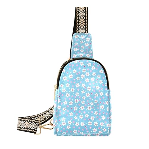 Trendige Damen-Fanny-Tasche, modische Bauchtasche, Umhängetasche, Tagesrucksack, Blumen von aidingzhi