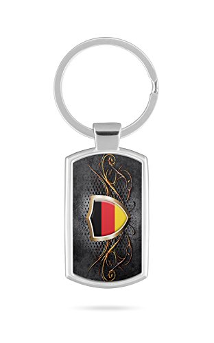 Schlüsselanhänger mit Gravur Wunschtext Name Deutschland Fahne 1 von aina