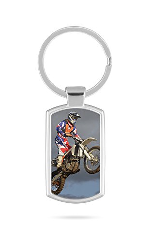 Schlüsselanhänger mit Gravur Wunschtext Name Motocross Cross von aina