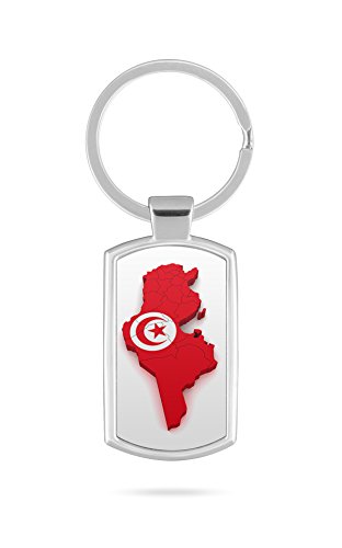 Schlüsselanhänger mit Gravur Wunschtext Name Tunesien Fahne von aina