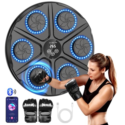 aiyyotto Music Boxing Machine, Smart Music Machine Boxing LED Electronic Bluetooth 12 Modes & 12 Speeds,Real Boxing Experience Includes Boxing Gloves Gift for Adults and Kids aiyyotto Music Boxing Machine, Smart Music Machine Boxing LED Electronic Bluetooth 12 Modes & 12 Speeds,Real Boxing Experience Includes Boxing Gloves Gift for Adults and Kids von aiyyotto