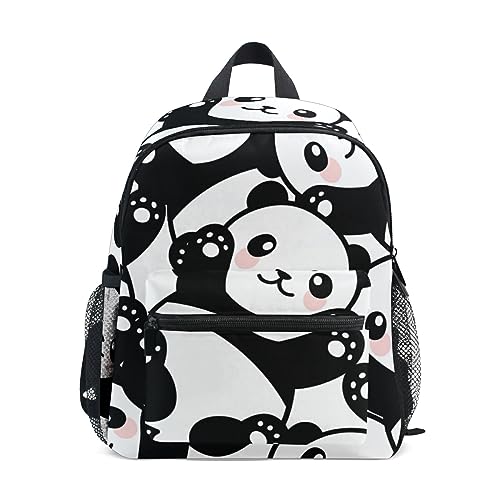 Junge Mädchen Kinderrucksack Kindergarten, Netter Kleiner Panda Lässig Mini Backpack Büchertasche mit Brustgurt von alaza