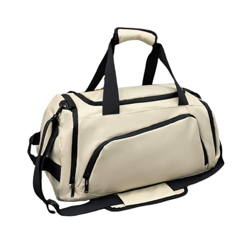 Turnbeutel mit großer Kapazität, Reisetasche, modische Fitness-Tasche, lässiger Rucksack, Übernachtungstasche, Wochenendtasche für den täglichen Gebrauch, beige von alloneslife