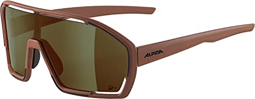 ALPINA BONFIRE Q-LITE - Verspiegelte, Kontrastverstärkende & Beschlagfreie Sport- & Fahrradbrille Mit 100% UV-Schutz Für Erwachsene, brick matt, One Size von ALPINA