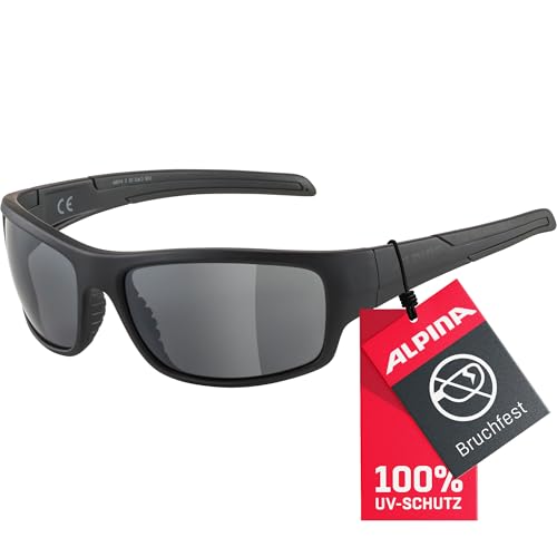 ALPINA TESTIDO - Verspiegelte und Bruchsichere Sport- & Fahrradbrille Mit 100% UV-Schutz Für Erwachsene, all black, One Size ALPINA TESTIDO - Verspiegelte und Bruchsichere Sport- & Fahrradbrille Mit 100% UV-Schutz Für Erwachsene, all black, One Size von ALPINA