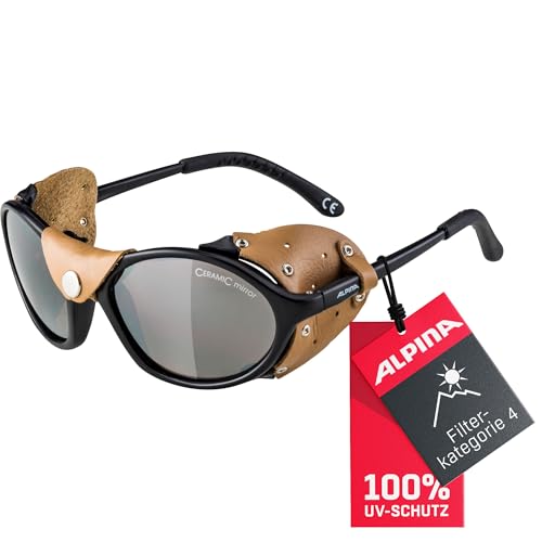 ALPINA SIBIRIA - Kat.4 Gletscherbrille mit seitl. Blend- & Windschutz aus Leder und Gletscherbrille100% UV-Schutz Für Erwachsene, black, One Size ALPINA SIBIRIA - Kat.4 Gletscherbrille mit seitl. Blend- & Windschutz aus Leder und Gletscherbrille100% UV-Schutz Für Erwachsene, black, One Size von ALPINA