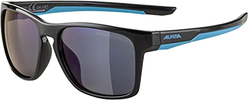ALPINA FLEXXY COOL KIDS I - Verspiegelte und Bruchsichere Sonnenbrille Mit 100% UV-Schutz Für Kinder, black-cyan, One Size von ALPINA