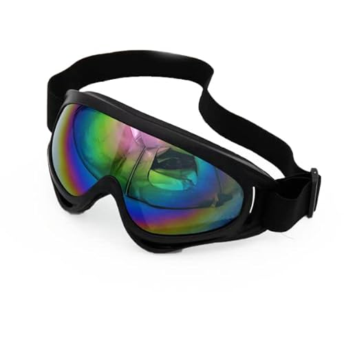 alslovkar Skibrille, Schutzbrille, Sicherheitsbrille, Staubdichte Sonnenbrille für Outdoor-Sport Motorrad Fahrradbrille (Schwarz) von alslovkar
