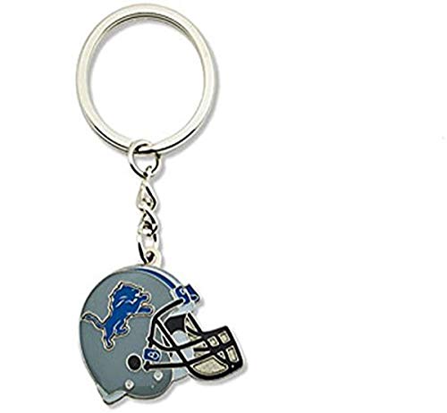 aminco Helmet Keychain NFL Detroit Lions Helm Schlüsselanhänger, Teamfarbe, 5 von aminco