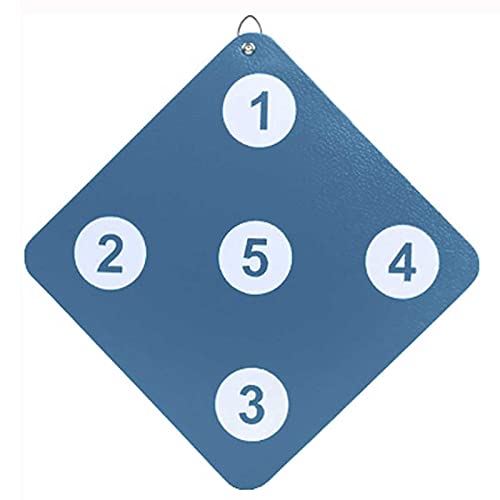 amzwkt Fechtziel – Fechttrainingsgerät mit fünf Bullseye – Selbsttrainings-Hilfsschwertziel – Heimfechtausrüstung für Fechter von Kindern und Erwachsenen – 33 x 33 x 0,5 cm (Color : Dark Blue) von amzwkt