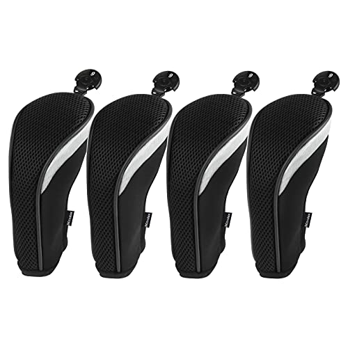 Andux Golf Hybrid Schläger Kopfhauben 4er-Set mit austauschbarer Nr. Tag schwarz Andux Golf Hybrid Schläger Kopfhauben 4er-Set mit austauschbarer Nr. Tag schwarz von Andux