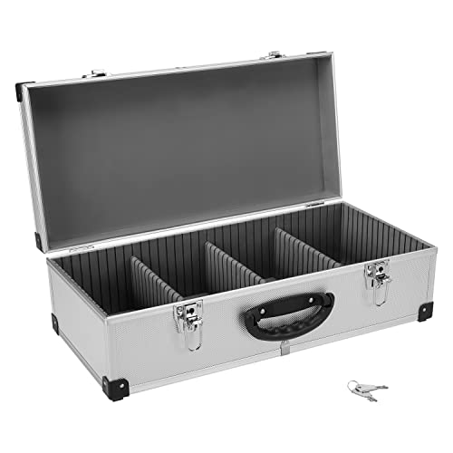 CD Koffer für 80 Standard CD Cases - 56,5 x 29 x 18,5 cm - Silber CD Koffer für 80 Standard CD Cases - 56,5 x 29 x 18,5 cm - Silber von anndora