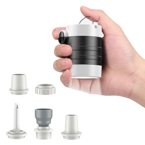 Anngrowy Elektrische Luftpumpe, Wiederaufladbare Akku Luftpumpe mit 1400mAh, Quick-Fill Inflator Luftablasser, luftpumpe luftmatratze mit 5 Luftdüsen für Luftmatratze, Pool, Schlauchboot mit Licht Anngrowy Elektrische Luftpumpe, Wiederaufladbare Akku Luftpumpe mit 1400mAh, Quick-Fill Inflator Luftablasser, luftpumpe luftmatratze mit 5 Luftdüsen für Luftmatratze, Pool, Schlauchboot mit Licht von anngrowy