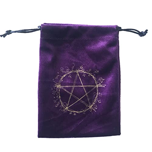 Tarot-Runentasche, Pentagramm-Tarotkarten-Aufbewahrungstasche, praktische Würfeltasche, Kordelzug, Wahrsager-Zubehör, Schmuckbeutel, Tarot-Runentasche, Pentagramm-Tarot-Karten-Aufbewahrungstasche, von antianzhizhuang