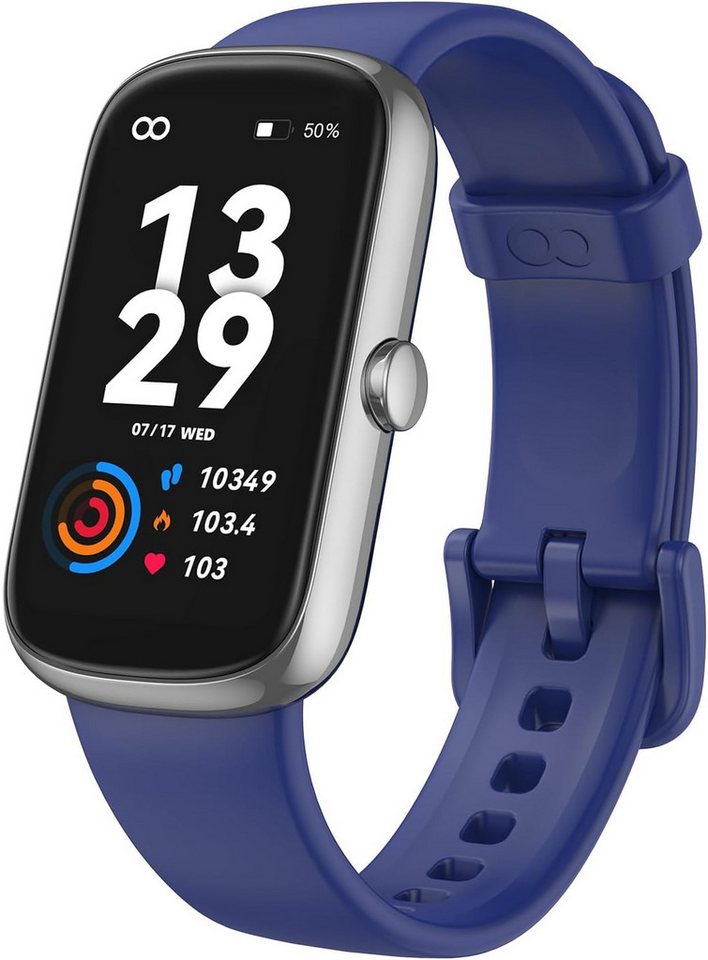 anyloop Fitness Tracker Fitnessuhr Pulsuhr SpO2 Sleep Tracker Schrittzähler Smartwatch (1.47 Zoll, Android iOS), Aktivitätstracker 100+ Sportmodi Sportuhr für Damen Herren von anyloop