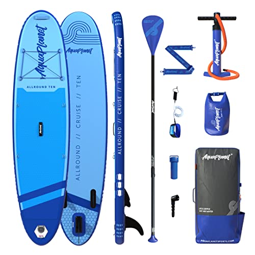 aquaplanet All Ages Allround ti Inflatable Paddle Board, Blue, 10' EU von aquaplanet