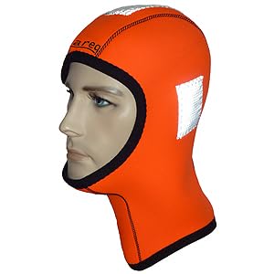 aquata Kopfhaube orange mit Reflexstreifen 5mm Neopren (XL) von aquata