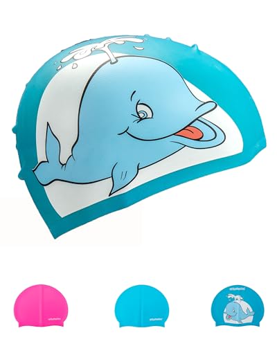AQUAZON Premium Badekappe für Kinder, Jungen und Mädchen - extra Flexibles Silikon für angenehmes Tragegefühl - Bademütze mit UV Schutz - Badehaube inklusive Dry Bag AQUAZON Premium Badekappe für Kinder, Jungen und Mädchen - extra Flexibles Silikon für angenehmes Tragegefühl - Bademütze mit UV Schutz - Badehaube inklusive Dry Bag von aquazon