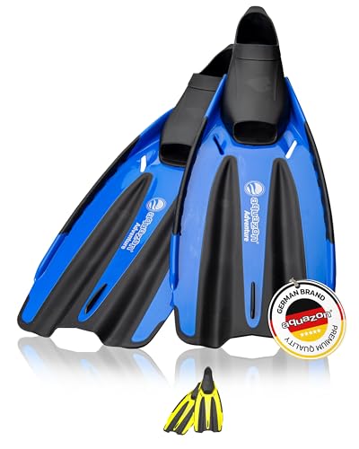 AQUAZON Adventure professionelle Flossen, Schnorchelflossen, Taucherflossen, Schwimmflossen für Erwachsene, Farbe:Blue, Größe:38/39 von aquazon