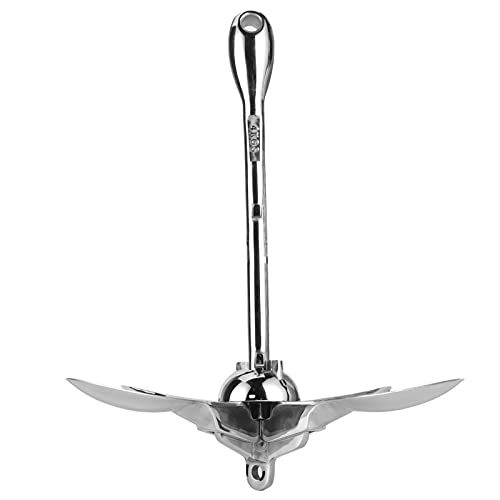 aqxreight Faltbare 316er Edelstahl-Grapnel-Hardware für Marine-Yacht-Fischerboote. Dieser Stahl Verbessert Nur die Ästhetik, Sorgt Aber Auch für Diesen Bootsanker. 4 Kg Klappanker. von aqxreight