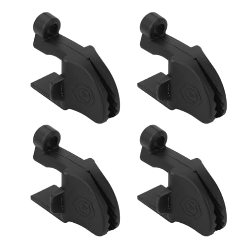 aqxreight Pontonboot Clipsbo 4pcs Pontonboot Clips Boot Zubehör Nylon Vielseitige Bootsstoßstange für 1 Zoll und 1,25 -Zoll -Rechteckrohr für 3/8 -Zoll -Seil Grau (Black) von aqxreight