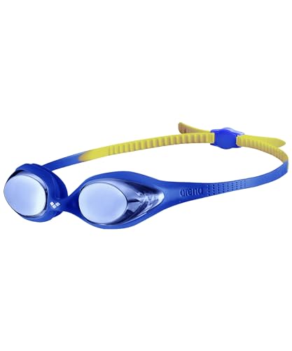 arena Spider Junior Mirror Anti-Fog Schwimmbrille für Kinder, Schwimmbrille mit Verspiegelten Gläsern, UV-Schutz, Selbstjustierender Nasensteg, Hypoallergene Silikon Dichtungen von ARENA