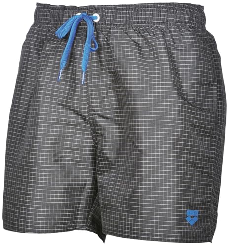 ARENA Herren Arena Heren zwemshort Yarn Dyed Boxer Badeshort, Black-white (501), 19 EU von ARENA