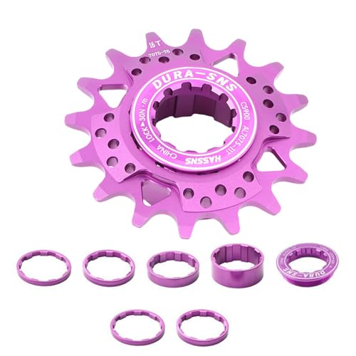 arenmi 16T 18T Single Speed Cogs Conversion Kits for Multiple Speed Bikes Single Speed Cassettes with Spacer and Locking Rings arenmi 16T 18T Single Speed Cogs Conversion Kits for Multiple Speed Bikes Single Speed Cassettes with Spacer and Locking Rings von arenmi