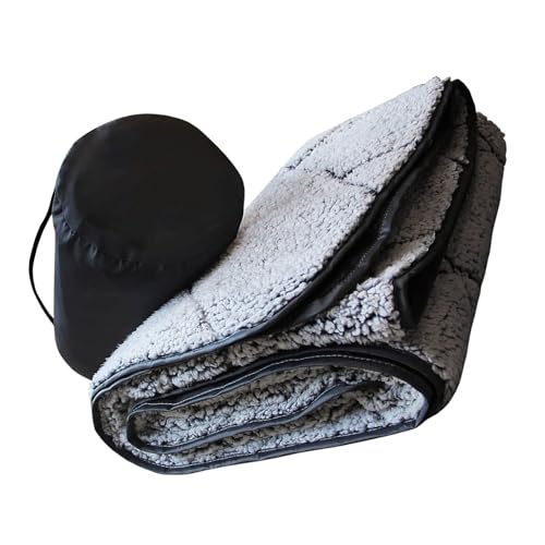 arenmi Tragbare Fleece-Campingdecke, wasserdicht, Outdoor-Decke, weich, feuchtigkeitsbeständig, faltbare Matte für Outdoor-Camping, Picknicks von arenmi