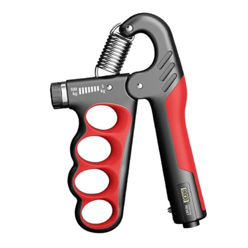 arlote Verstellbarer Handgriff-Stärker mit Gegenhandgelenk-Unterarm-Handtrainer zum Muskelaufbau, Rot, 1 Stück von arlote