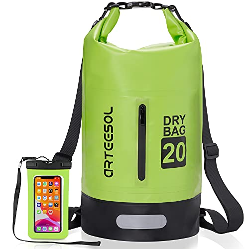 Blackace arteesol Dry Bag wasserdichte Tasche 5L/10L/20L/30L Wasserfester Beutel Packsack mit Langen Doppeltem Verstellbarer Schulterriemen für Schwimmen Bootfahren Kajak Wassensport Treiben von Blackace arteesol