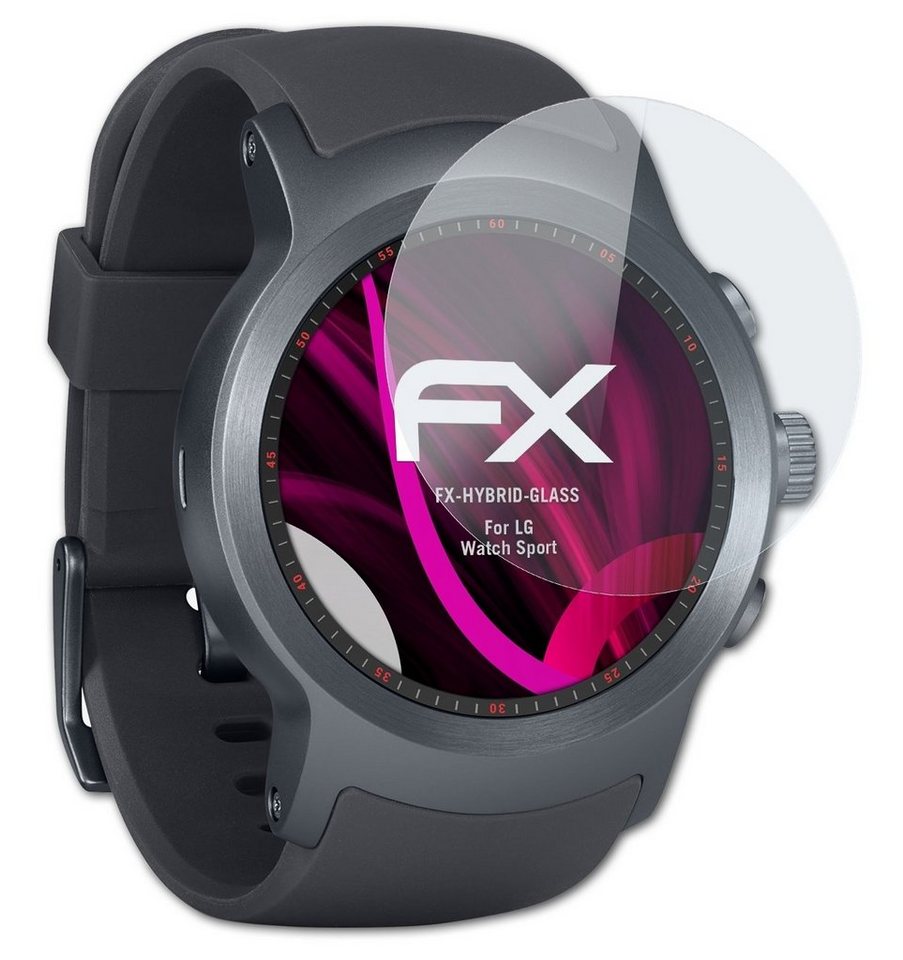 atFoliX Schutzfolie Panzerglasfolie für LG Watch Sport, Ultradünn und superhart von atFoliX