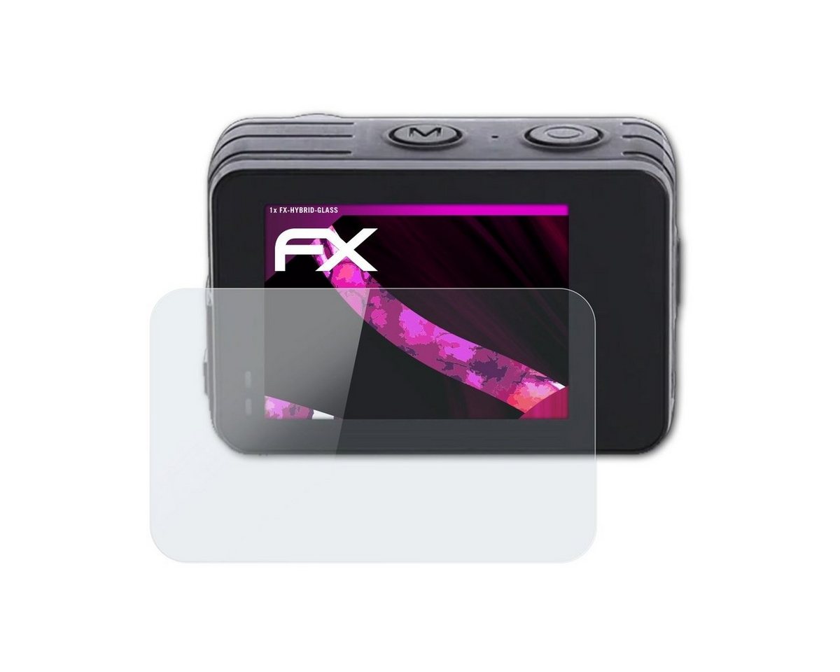 atFoliX Schutzfolie Panzerglasfolie für Rollei Actioncam 10S Plus, Ultradünn und superhart von atFoliX
