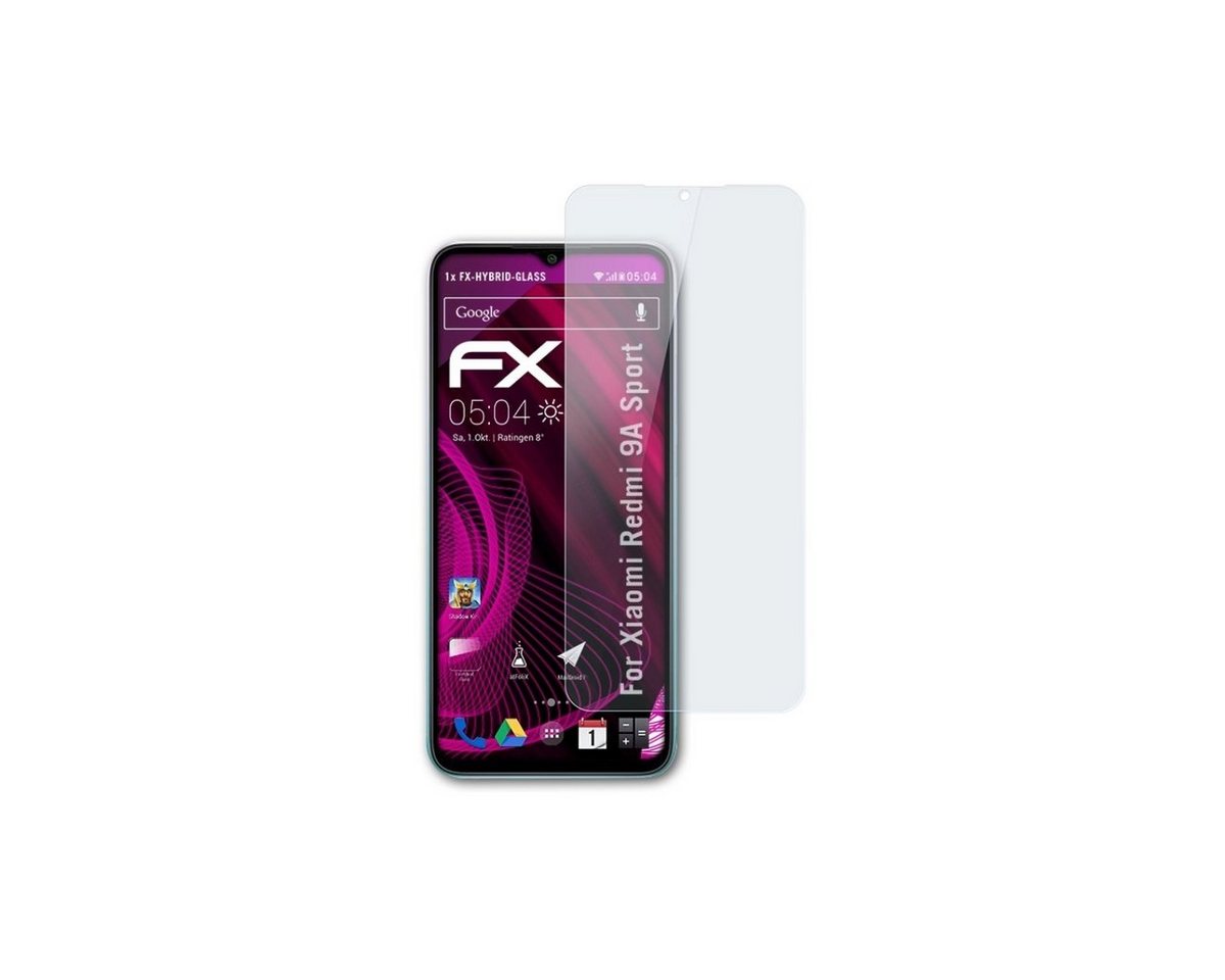 atFoliX Schutzfolie Panzerglasfolie für Xiaomi Redmi 9A Sport, Ultradünn und superhart von atFoliX