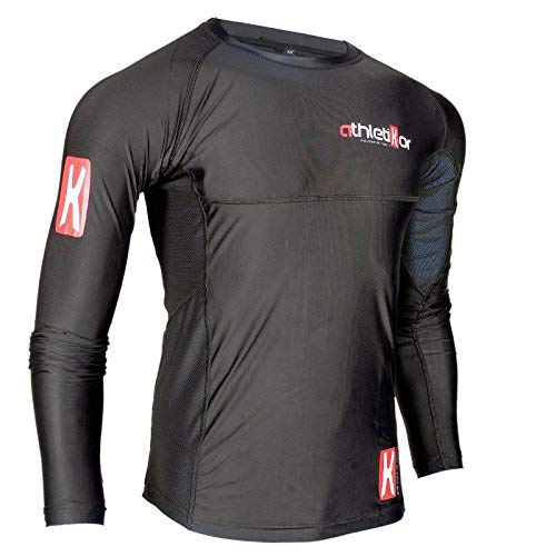 athletikor Kompressions T-Shirt in Premiumqualität_Spezielles Strechmaterial_Funktionsshirt (schwarz, M) von athletikor