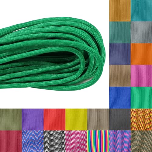 aufodara Paracord 33ft Schnüre Nylon Seil Survival kit Schnur 4mm 7 Kern Mehrzweck-Seil für Outdoor Armband Handarbeit Schlüsselanhänger Anhänger Haustier Halsband Hundeleine (grün) von aufodara