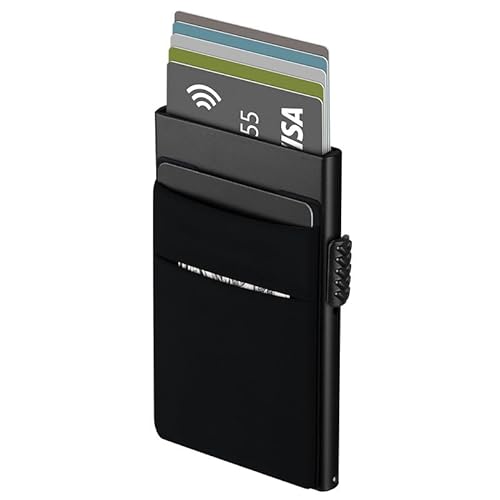 aurum Kartenetui Portemonnaie Geldbörse Pop-up Alu Slim Wallet Kartenhalter Geldbeutel mit RFID Schutz von aurum