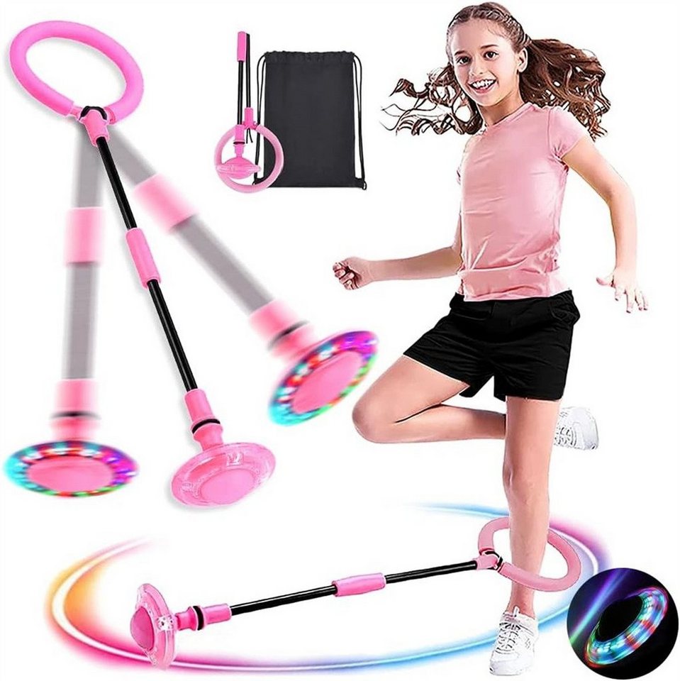 autolock Lernspielzeug Swing Wheel mit Lichtrad,Kinder Blinkender Springring,Fußkreisel, Faltbarer Springenderball,Flash Jumping Ball,Knöchelsprungball von autolock