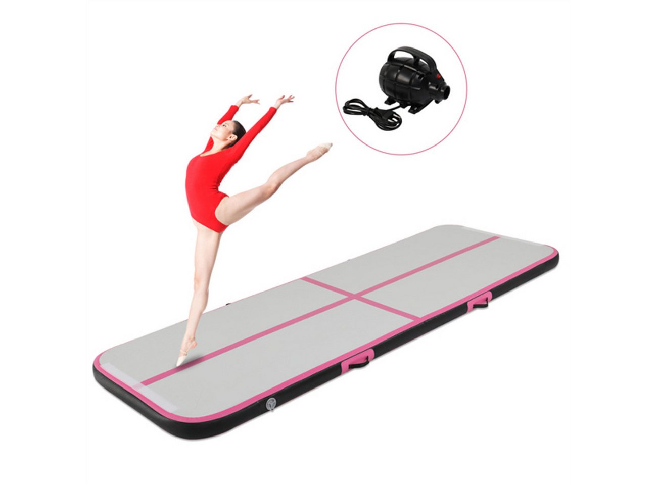 autolock Yogamatte 3x1m Aufblasbares Flip-Pad Fitness-Pad,Fitnessmatte Trainingsmatte, mit Luftpumpe Handtasche für zu Hause,im Freien,Yoga,Gymnastik von autolock