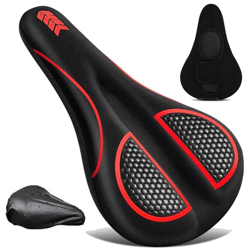 auvstar Fahrradsattel Überzug,Fahrrad Sattelkissen,Ergonomischer Fahrrad Gel Sattelbezug für Damen/Herren,Sattelbezug Fahrrad mit Regenschutz,Fahrrad Gelüberzug Sattelpolster Sattelschutz Weich(Rot) auvstar Fahrradsattel Überzug,Fahrrad Sattelkissen,Ergonomischer Fahrrad Gel Sattelbezug für Damen/Herren,Sattelbezug Fahrrad mit Regenschutz,Fahrrad Gelüberzug Sattelpolster Sattelschutz Weich(Rot) von auvstar