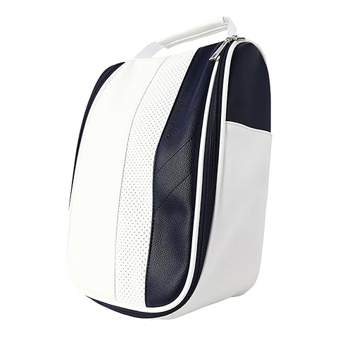 Golf-Schuhtasche, Reise-Schuhtaschen, wasserabweisende Reise-Schuhtaschen, schwarz und weiß, Golfschuh-Taschen für Herren/Damen, Outdoor-Reißverschluss-Tragetaschen mit Golf-Zubehör, für Radfahren, Golf-Schuhtasche, Reise-Schuhtaschen, wasserabweisende Reise-Schuhtaschen, schwarz und weiß, Golfschuh-Taschen für Herren/Damen, Outdoor-Reißverschluss-Tragetaschen mit Golf-Zubehör, für Radfahren, von awakentti
