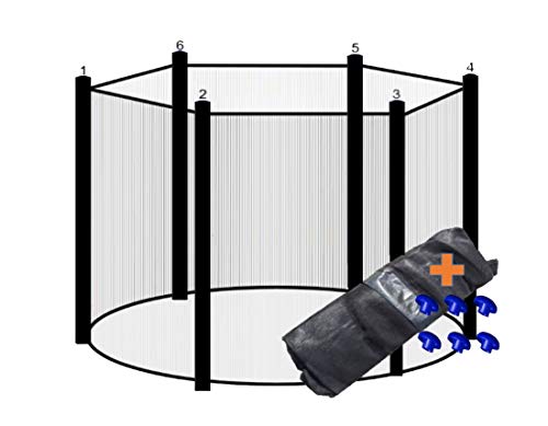 walexo Trampolin Sicherheitsnetz für 6 Stangensysteme (244 cm Ø, Schwarz/Schwarz) walexo Trampolin Sicherheitsnetz für 6 Stangensysteme (244 cm Ø, Schwarz/Schwarz) von walexo
