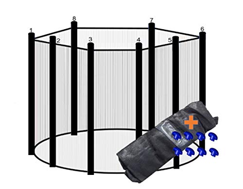 walexo Trampolin Sicherheitsnetz für 8 Stangensysteme Größen (457 cm Ø, Schwarz/Schwarz) walexo Trampolin Sicherheitsnetz für 8 Stangensysteme Größen (457 cm Ø, Schwarz/Schwarz) von walexo