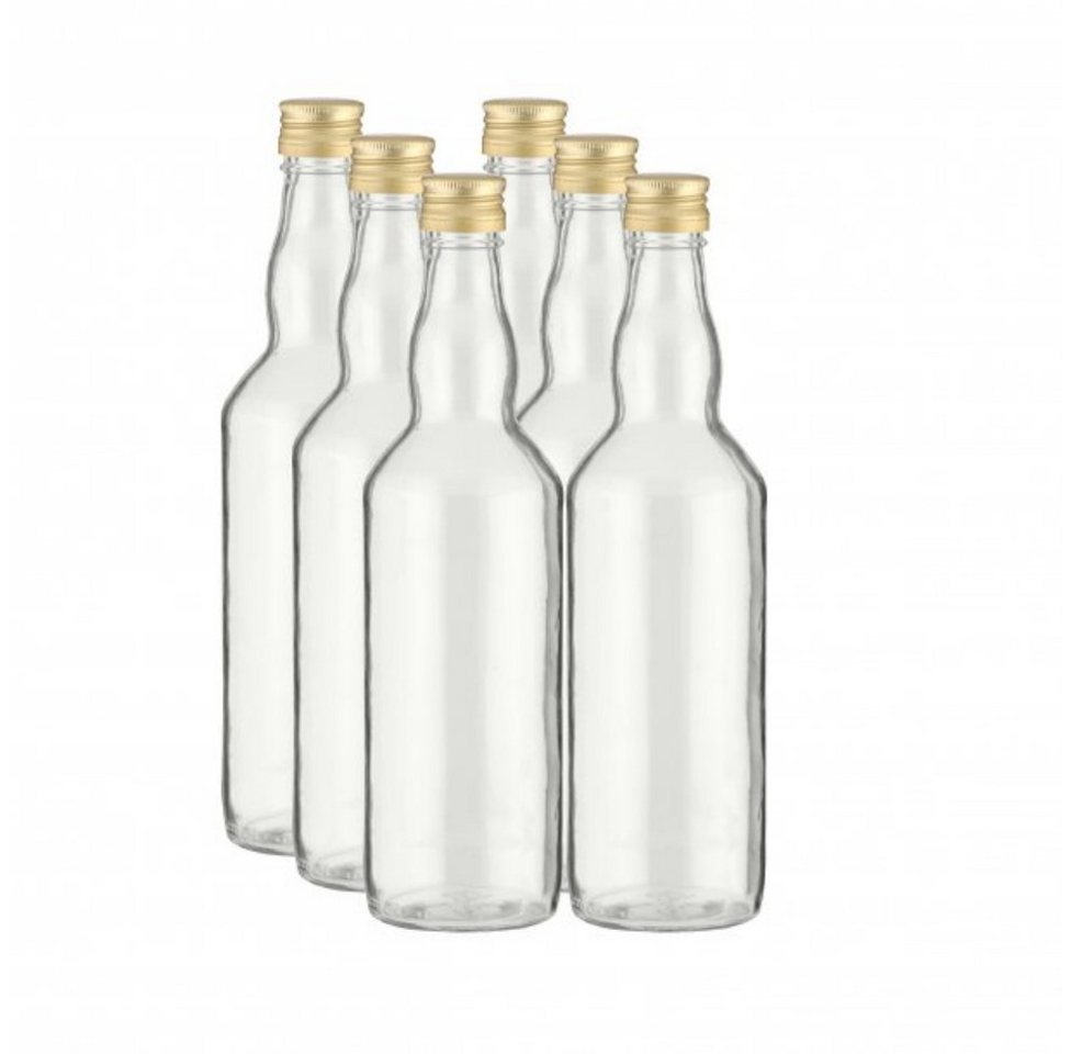 axentia Trinkflasche Glasflasche, ca. 500 ml, 6 Stück 131406 von axentia