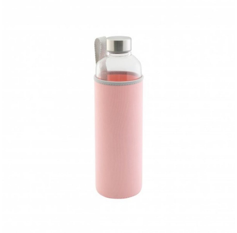 axentia Trinkflasche Trinkflasche, Glas, rosa, ca. 500 ml 132666 von axentia