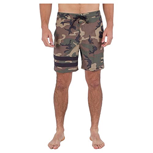 Hurley Herren Block Party 18' Badeshorts f r Herren, Olivgrün, 36 EU von Hurley