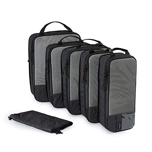 BAGSMART Koffer Organizer Packing Cubes Compression 6 Stück, Rucksack Organizer Packtaschen, Wasserdicht Packwürfel Kompression, Travel Essentials Kofferorganizer FüR HandgepäCk, Schwarz BAGSMART Koffer Organizer Packing Cubes Compression 6 Stück, Rucksack Organizer Packtaschen, Wasserdicht Packwürfel Kompression, Travel Essentials Kofferorganizer FüR HandgepäCk, Schwarz von bagsmart